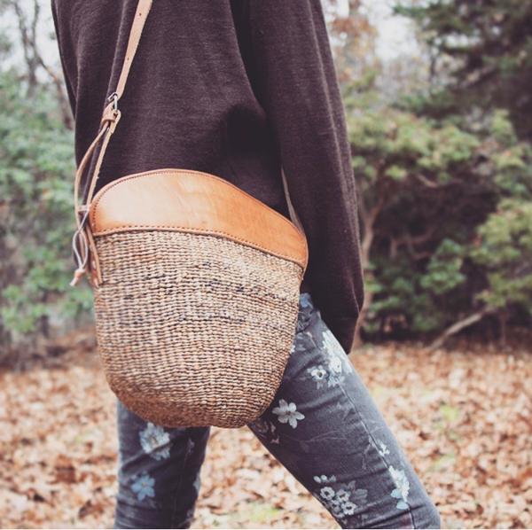 handmade leather top handbag made in Kenya