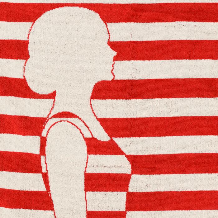 Vintage Surfers Red and White Papat Beach Towel 