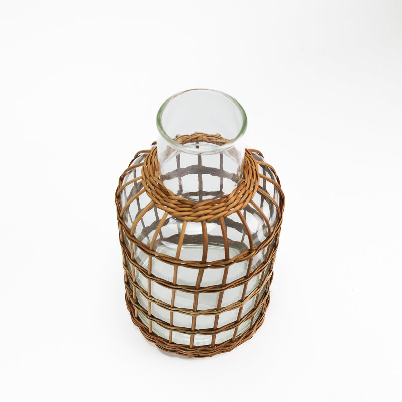 Woven Rattan Carafe