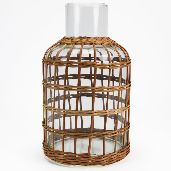 Woven Rattan Carafe