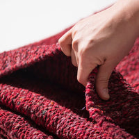 Hand-loomed Recycled Yarn Rug - Burgundy
