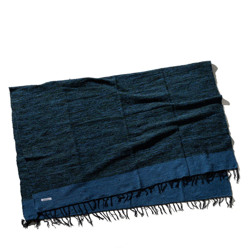 Hand-loomed Recycled Yarn Rug - Blue