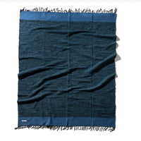 Hand-loomed Recycled Yarn Rug - Blue