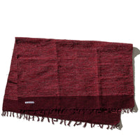 Hand-loomed Recycled Yarn Rug - Burgundy