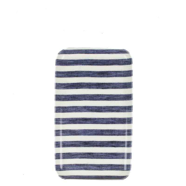 Linen Tray - Blue and White Stripes Sm