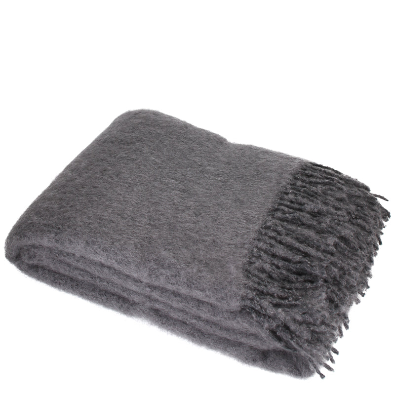 Mohair Blanket - Charcoal