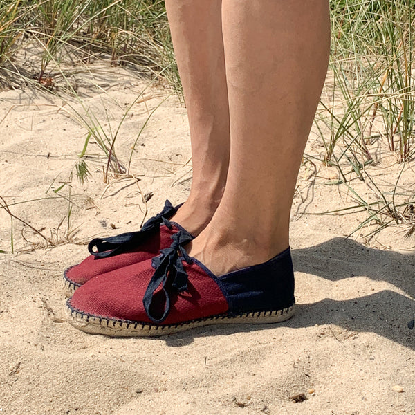 Papat Espadrilles - Navy/Bordeaux