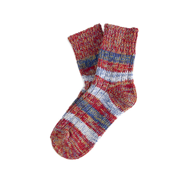 Recycled Cotton Socks - Red Melange