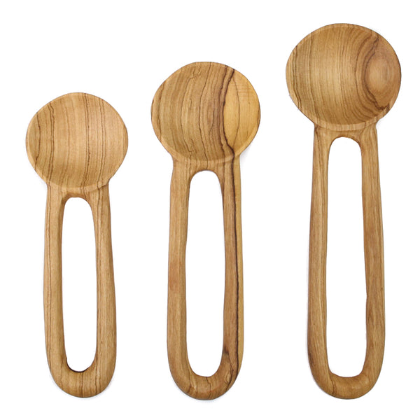 Set of 3 Olivewood Hanging Spoons