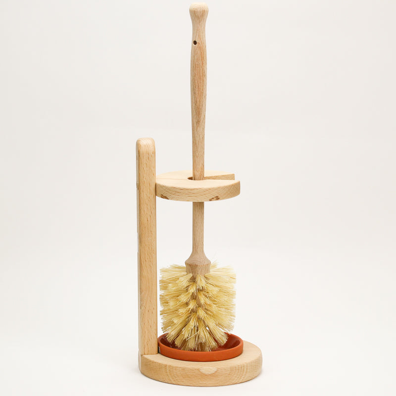 Toilet Brush and Wooden Brush Stand